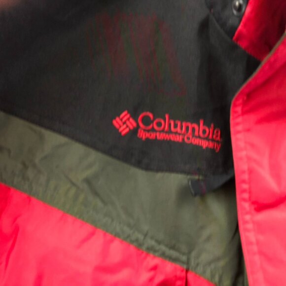 Columbia Mens Jacket Large Red Full Zip Stand Collar Outdoors Hiking Utility - Picture 12 of 16